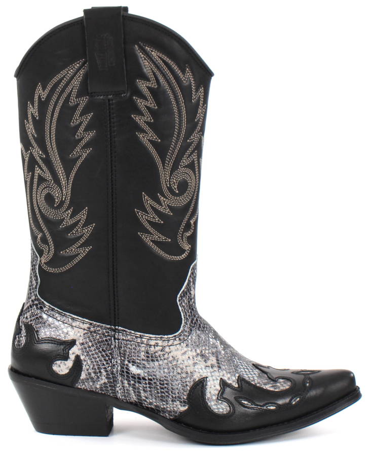Johnny Bulls Bootsit nahkaa 9634 musta/snake - Bootsit - 130208 - 1