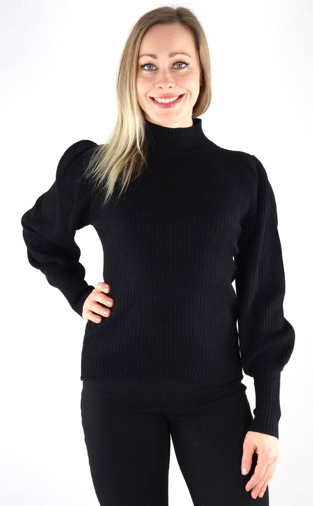 Only naisten Neule Katia highneck musta - Naisten neuleet - 132368 - 1