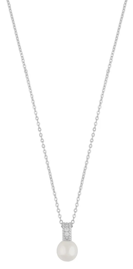 Snö of Sweden Kaulakoru Lydia silver/white - Kaulakorut - 135318 - 1