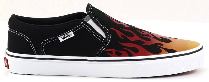 Vans Tennarit Asher flame black/white - Miesten tennarit - 133558 - 1