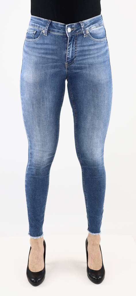 Vero Moda naisten normaalivyötäröiset farkut Peach mr skinny ankle medium blue - Naisten farkut - 129268 - 1
