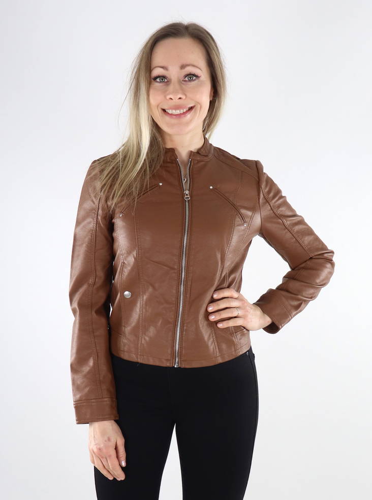 Vero Moda naisten takki Favodona Coated konjakinruskea - Naisten nahkatakit ja pu-takit - 135168 - 1