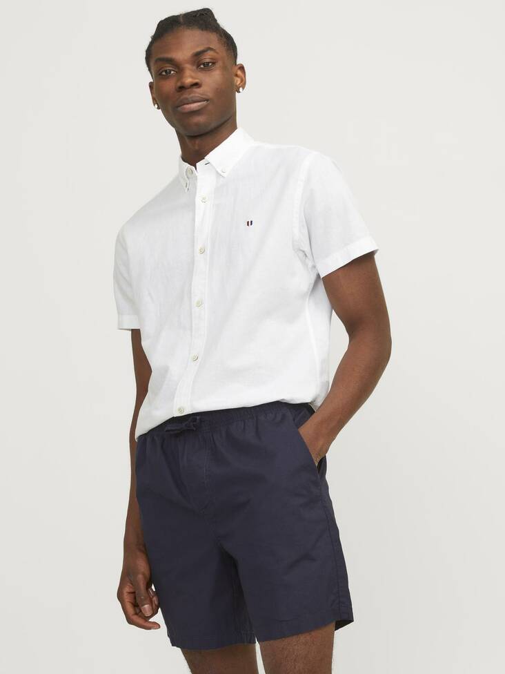 Jack&Jones kortärmad herrskjorta Blusummer vit - Skjortor för herrar - 136048 - 1