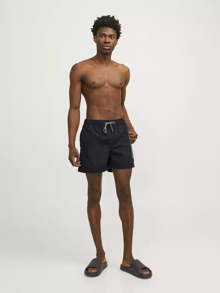Jack&Jones simshorts för herr Fiji Double Logo svart - Shorts och capribyxor för herrar - 136418 - 1