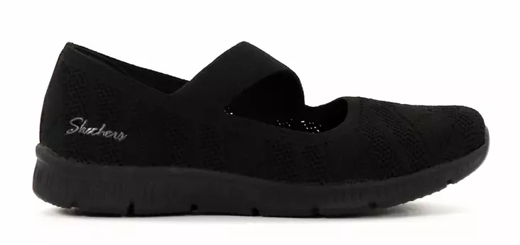 Skechers ballerinor 100648/BBK BE COOL - SWEET KNIT black - Ballerinaskor - 136438 - 1