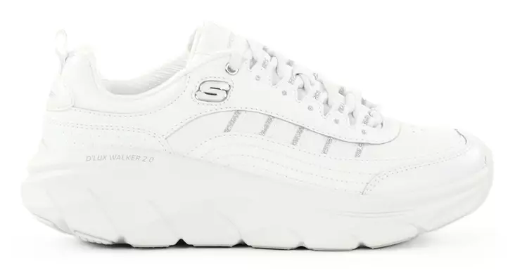 Skechers naisten tennarit 150106/WSL D'LUX WALKER 2.0 - GOLDEN STEP valkoinen/hopea - Skechers tennarit - 137398 - 1