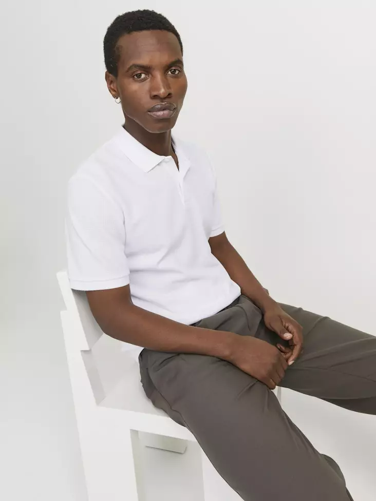 Jack&Jones herrpikétröja / t-shirt Austin Polo vit/klassisk - T-shirts för herrar - 138248 - 1