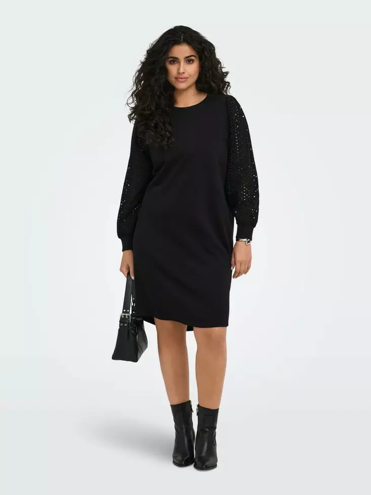 Only Carmakoma pluskoon collegemekko Donna midi musta - Mekot ja tunikat - 141518 - 1
