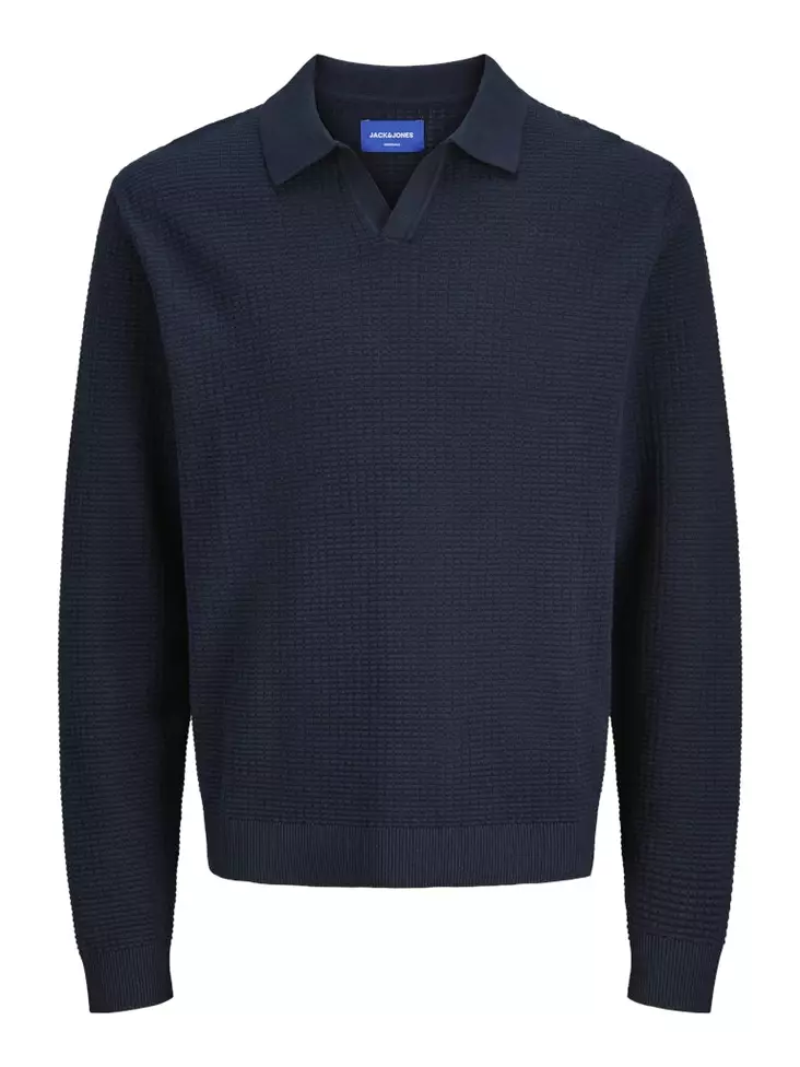 Jack&Jones Neule Greene polo tummansininen - Miesten neuleet - 139818 - 1