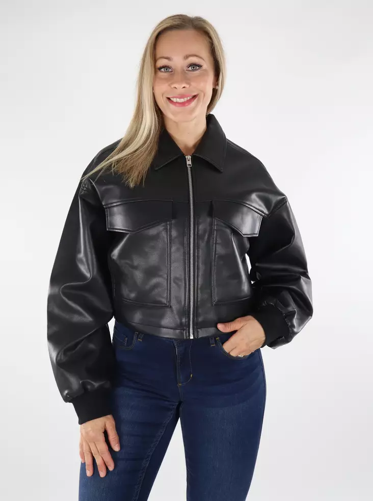 JJXX Jacka svart - Skinnjackor och PU-jackor för damer - 136628 - 1