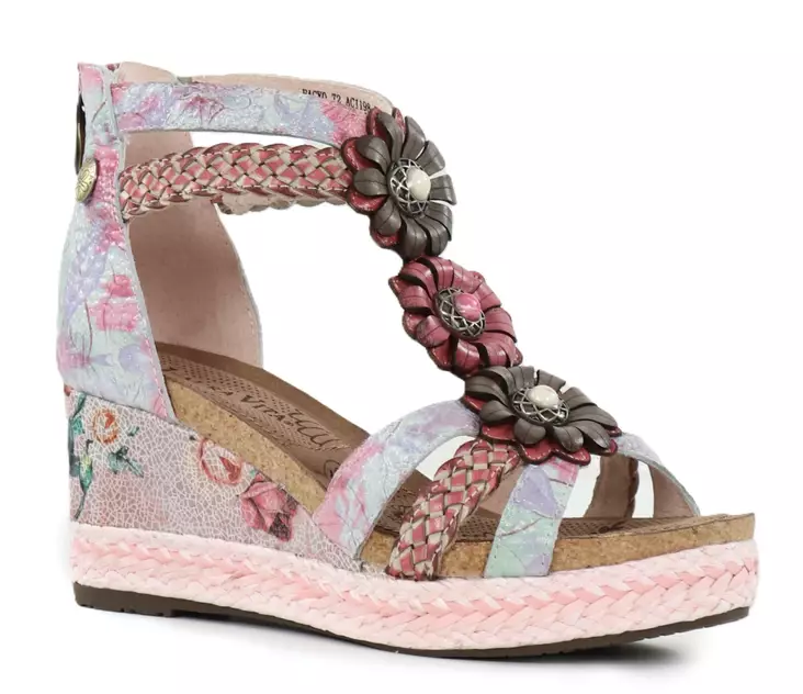 Laura Vita damsandaler med hög klack Facyo 72 rosa - Sandaler för damer - 140768 - 1