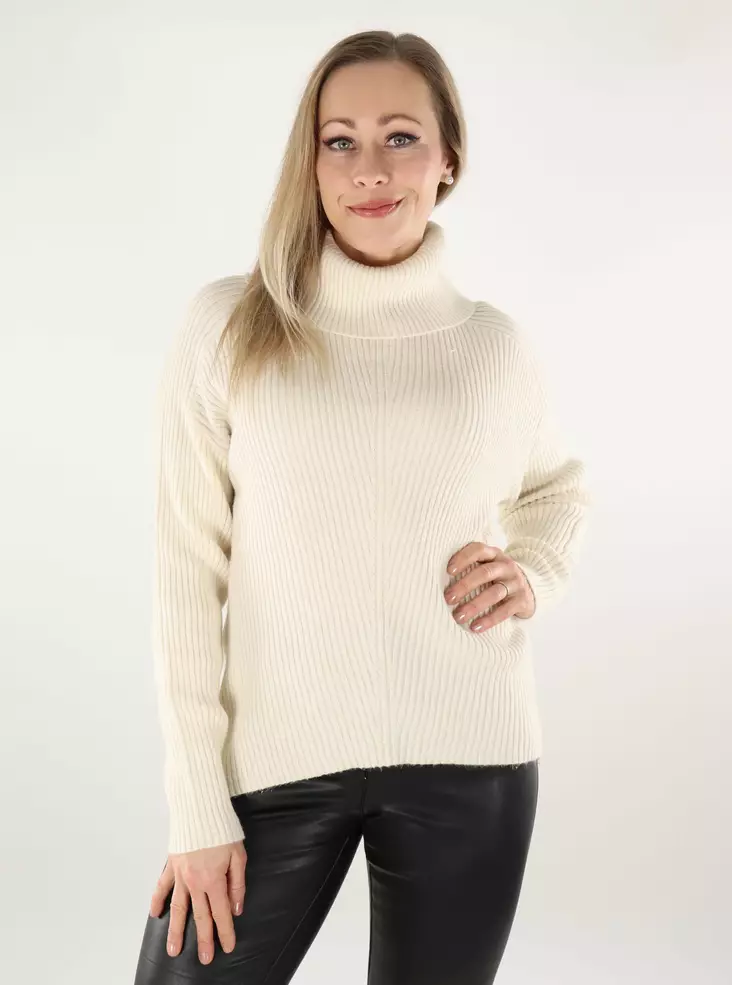 Only damtröja Roll Neck Whitecap grå - Stickat för damer - 137428 - 1