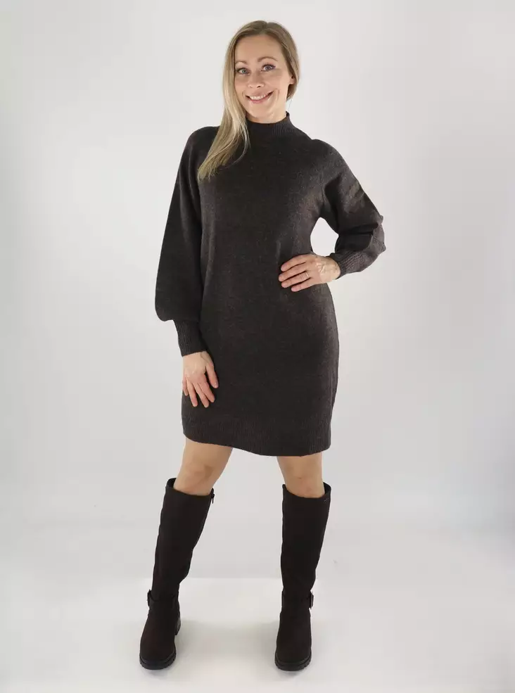 Only Neulemekko Olivia highneck meleerattu ruskea - Naisten neuleet - 141798 - 1