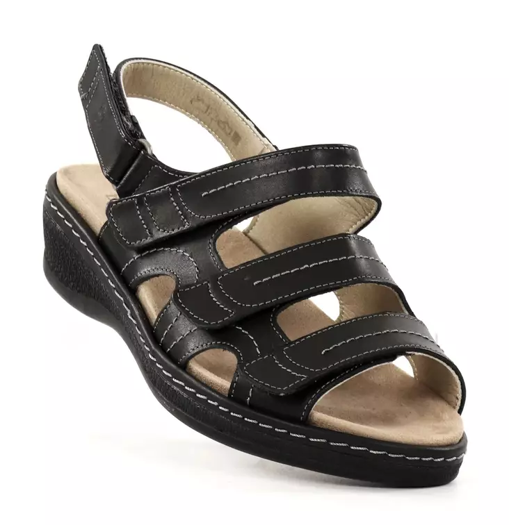 Suave sandaler i äkta läder Athens 15004T svart - Sandaler för damer - 138138 - 1