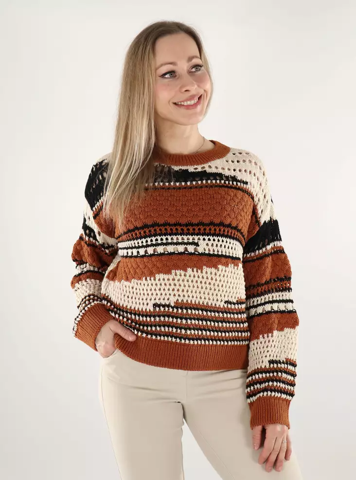 Vila naisten neule Filina O-Neck monivärinen - Naisten neuleet - 137568 - 1