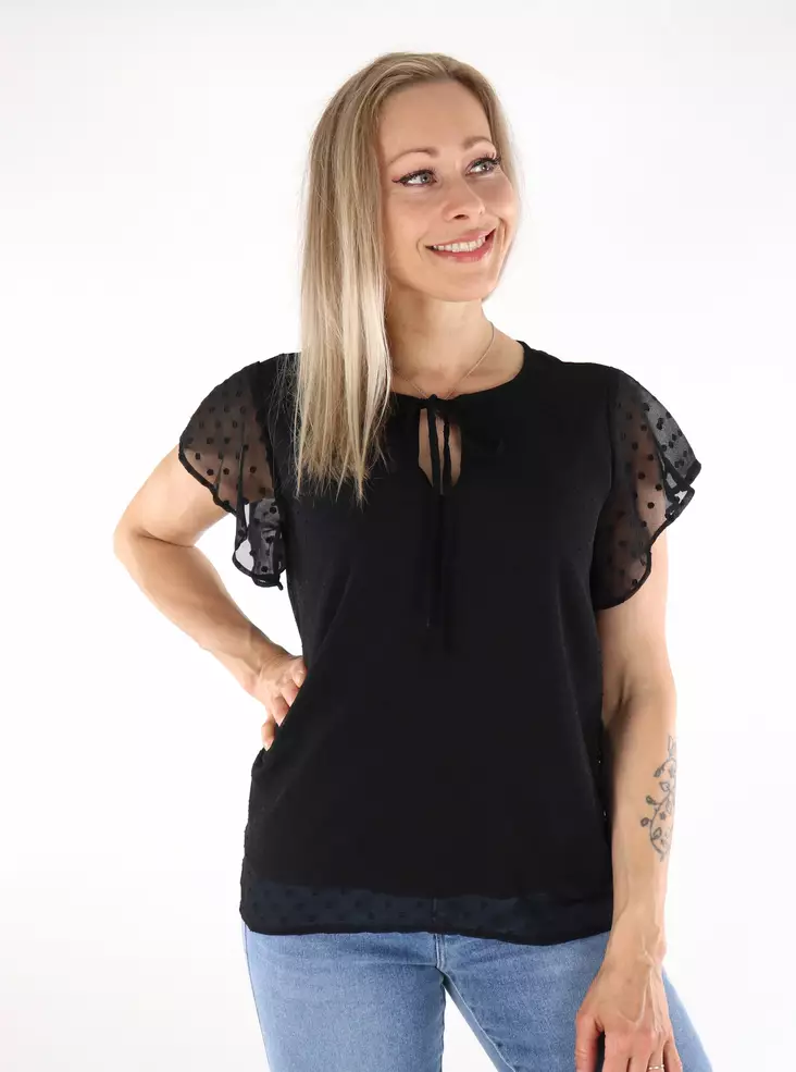 Vila naisten toppi Edee V-neck musta - Naisten topit - 136408 - 1