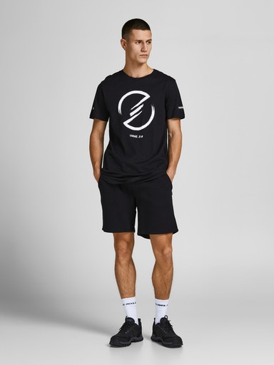 Jack&Jones collegeshortsit Star sweat musta - Miesten shortsit ja caprit - 133869 - 1