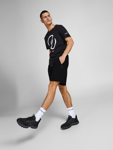 Jack&Jones collegeshortsit Star sweat musta - Miesten shortsit ja caprit - 133869 - 2
