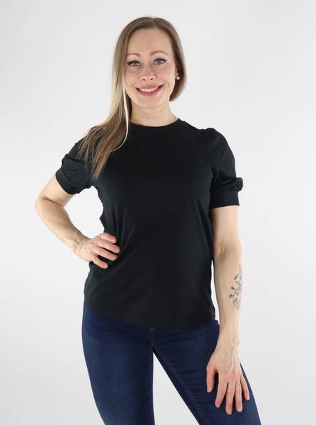 Vero Moda naisten puuvillainen T-Paita Kerry 2/4 musta - Naisten T-paidat - 135749 - 1