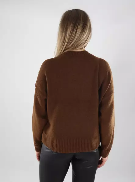 Vero Moda naisten neule Boom O-Neck ruskea - Naisten neuleet - 139969 - 2