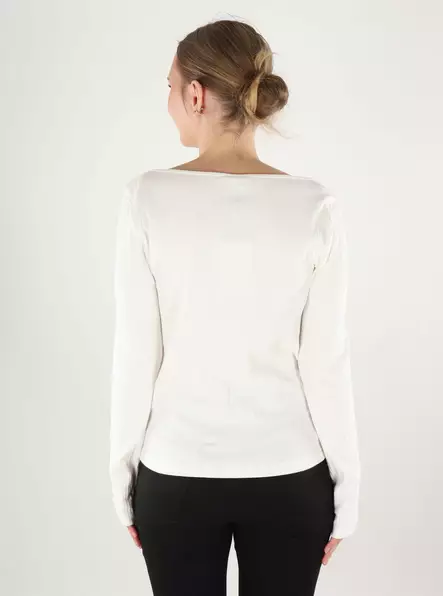 JDY naisten paita Kandy Boatneck valkoinen - Naisten pitkähihaiset paidat - 140099 - 2