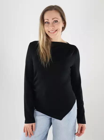 Vero Moda naisten paita Mille Boatneck musta - Naisten pitkähihaiset paidat - 140129 - 1