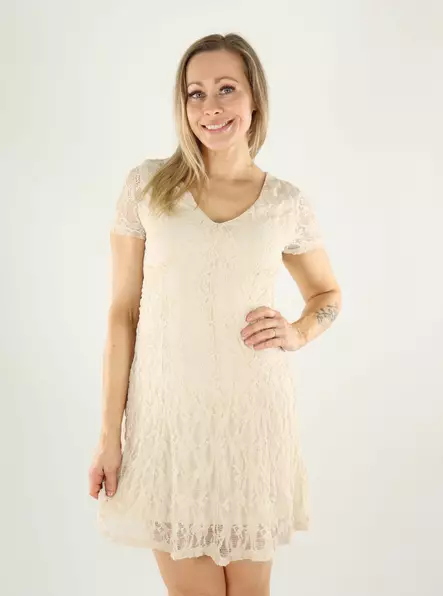 Only naisten pitsimekko Albina v-neck birch - Klänningar och tunikor - 140719 - 1