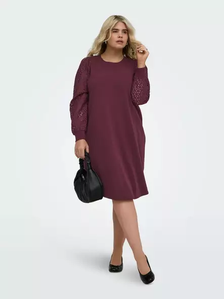 Only Carmakoma pluskoon collegemekko Donna midi viininpunainen - Mekot ja tunikat - 141519 - 1