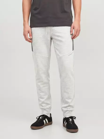 Jack&Jones mjukisbyxor JPSTGORDON BOLT TRÖJBYXOR ljusgrå melerade - Byxor för herrar - 142119 - 1