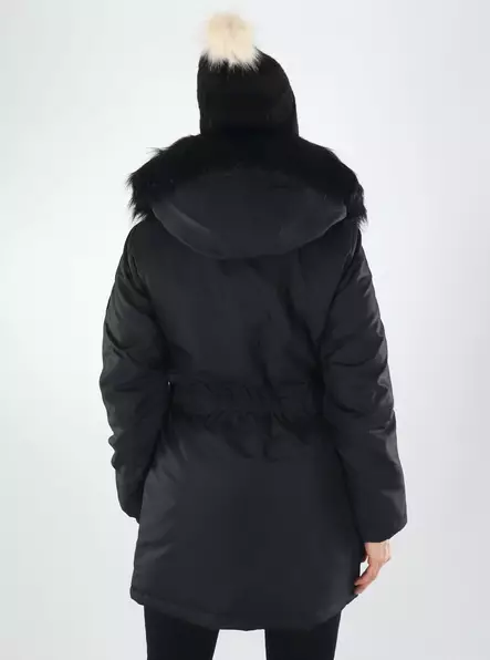 Only naisten parkatakki Iris black/black fur - Vinterjackor för damer - 142139 - 2
