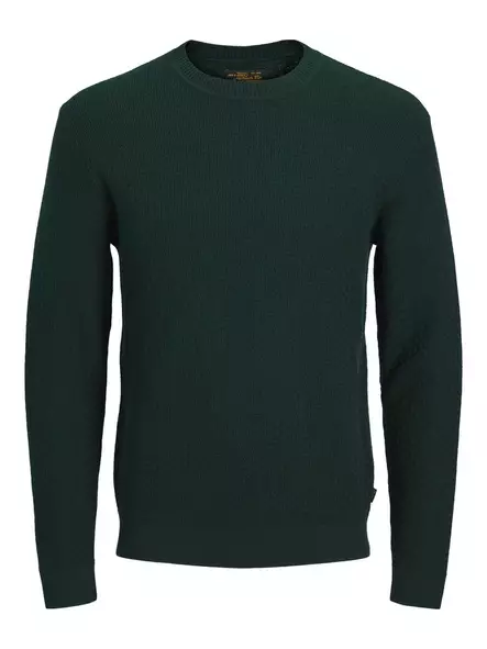 Jack&Jones miesten puuvillaneule Blustanley tummanvihreä - Stickat för herrar - 142229 - 1