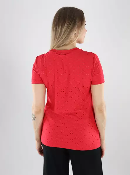 JDY naisten joustava t-paita Cathinka punainen - Naisten T-paidat - 140179 - 2