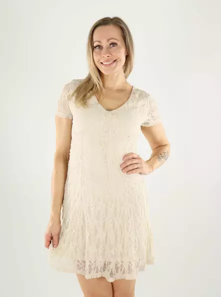 Only naisten pitsimekko Albina v-neck birch - Mekot ja tunikat - 140719 - 1