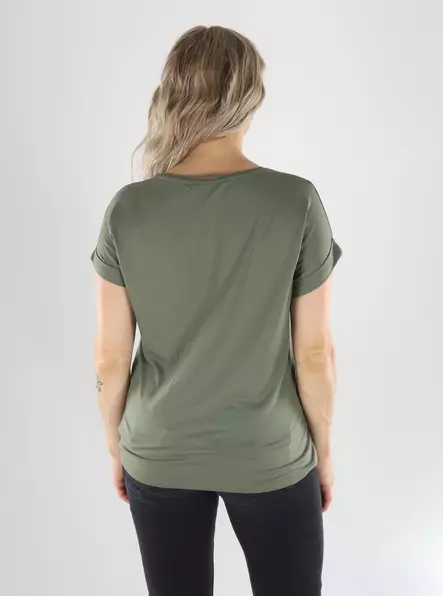 Only naisten T-paita Moster oliivi - T-shirts för damer - 141549 - 2