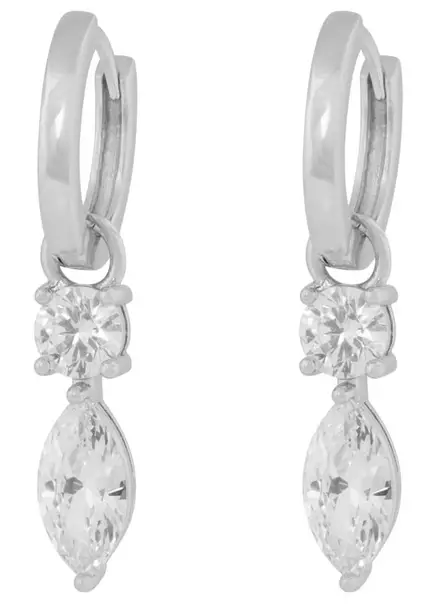 Snö of Sweden Örhängen Eira långa silver/klara - Örhängen - 140019 - 1