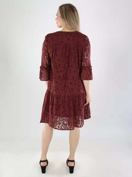 Vero Moda Mekko Honey lace viininpunainen/kukkapitsi - Mekot ja tunikat - 141099 - 2
