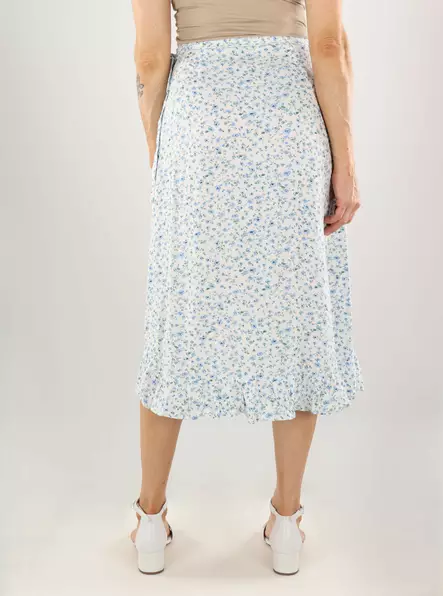 Vero Moda naisten kietaisuhame Alba snow white/blue brook - Hameet - 141039 - 2