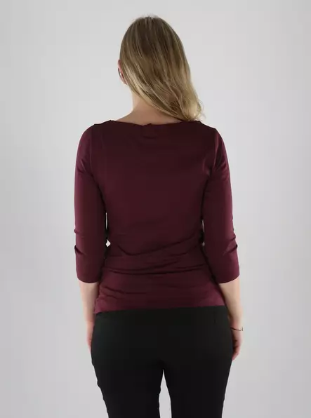 Vero Moda naisten paita Panda modal viininpunainen - Naisten pitkähihaiset paidat - 133719 - 2