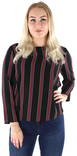 Jdy Tröja Edwind 7/8 svart/fuchsia rand - Långärmade tröjor för  damer - 122059 - 1