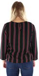 Jdy Tröja Edwind 7/8 svart/fuchsia rand - Långärmade tröjor för  damer - 122059 - 2