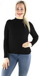 Only dam ribbtröja Emma high neck svart - Långärmade tröjor för  damer - 128259 - 1