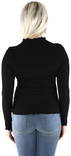 Only dam ribbtröja Emma high neck svart - Långärmade tröjor för  damer - 128259 - 2
