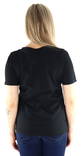 Pieces naisten puuvillainen T-paita Ria v-neck musta - Naisten T-paidat - 132879 - 2