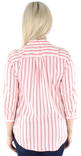 Vero Moda Blus Erika 3/4 vit/korall - Långärmade tröjor för damer - 125319 - 2