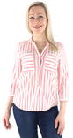 Vero Moda Blus Erika 3/4 vit/korall - Långärmade tröjor för damer - 125319 - 1