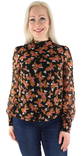 Vero Moda Blus Iris svart/iris - Långärmade tröjor för damer - 125529 - 1