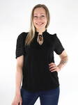 Vero Moda naisten t-paita Honey Lace musta - Naisten T-paidat - 136249 - 1