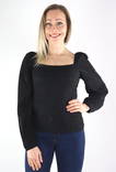 Vila Tröja Wavy square, svart - Långärmade tröjor för damer - 132299 - 1