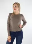 Only naisten paita puuvillaa Carlotta vaaleanruskea - Naisten pitkähihaiset paidat - 136649 - 1