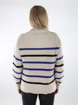 JDY naisten puuvillaneule Cecilia Stripe beige/sininen - Naisten neuleet - 136889 - 2
